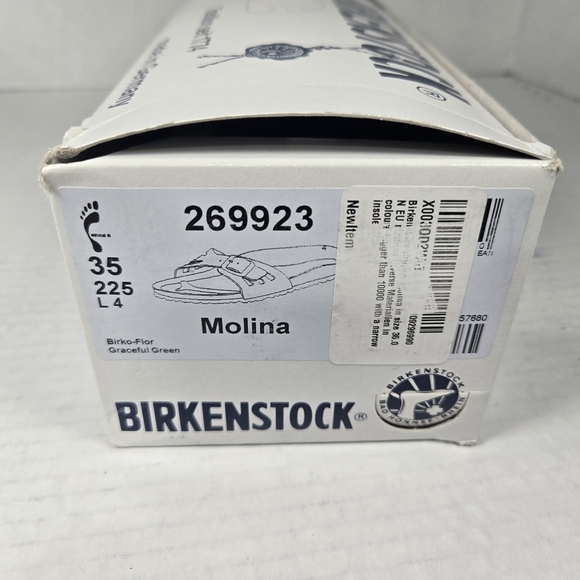 Birkenstock Molina Birk-flor Graceful Green Slide Sandal Size EU 35 Nar W4 or Y2 - Picture 10 of 10